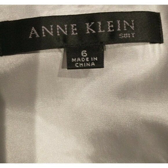 Anne Klein Womens Blazer size 6 Small black linen silk metallic cropped Holiday - Picture 9 of 10